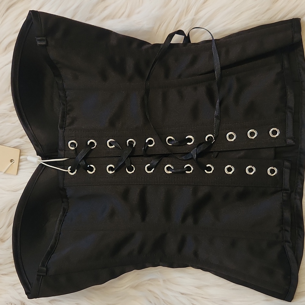 Elegant Black Women's Corset Top - Picture 4 of 6